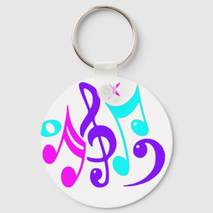 Llavero Notas musicales coloridas