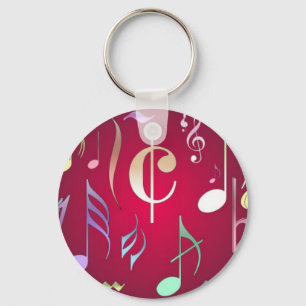 Llavero Notas musicales de colores