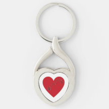 Notas musicales en el corazón, Keychain Metalizado