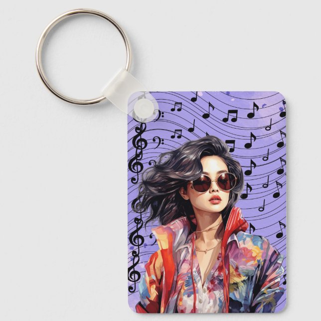 Llavero notas musicales Keychain (Anverso)