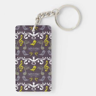 Llavero Notas musicales y aves