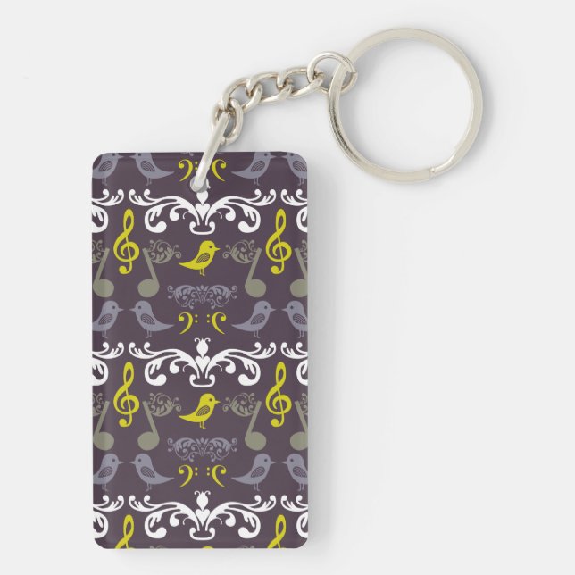 Llavero Notas musicales y aves (Atrás)
