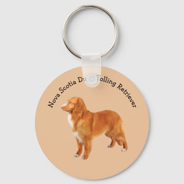 Llavero Nova Scotia Duck Tolling Retriever Dog Rama (Anverso)