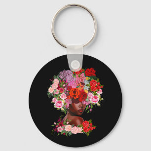Llavero Novecientos Mujeres Flores Negras Antecedentes Roj
