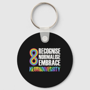 Llavero Novedad Neurodiversidad Rainbow Infinity Autism Aw