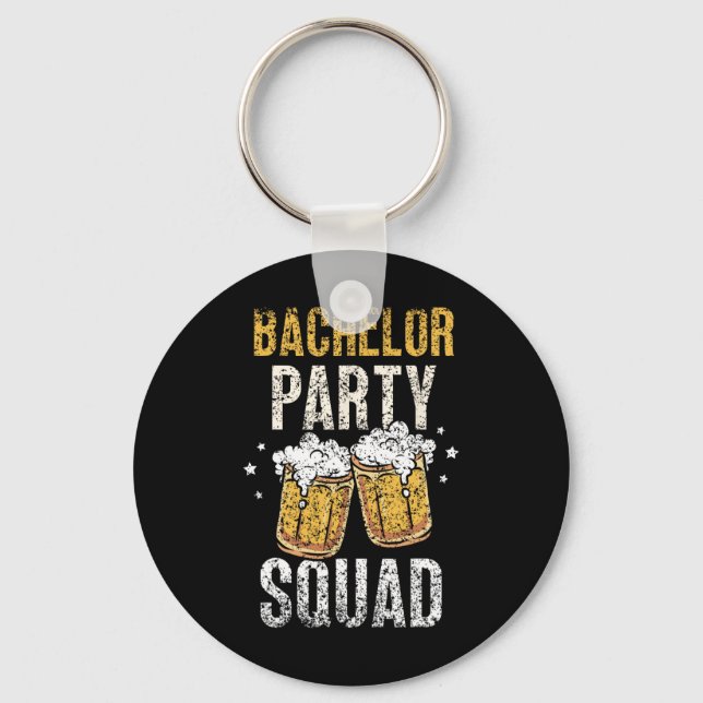 Llavero Novia del equipo de Bacheller Party Squad Groom (Anverso)