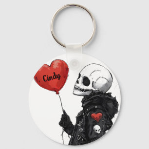 Llavero Novia Espeluznante -Calavera Personalizable con Gl