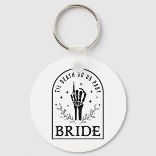 Llavero Novia Esqueleto Gótico de Halloween Compromiso Gro