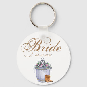 Llavero Novia Key Chain Summer Country Wedding Rústico Wat