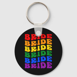 Llavero Novia Lgbt Groovy Bandera Arcoíris Despedida de So