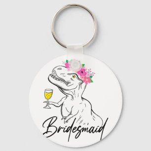Llavero Novia Novia Flor Floral Dinosaurio Bacheloret