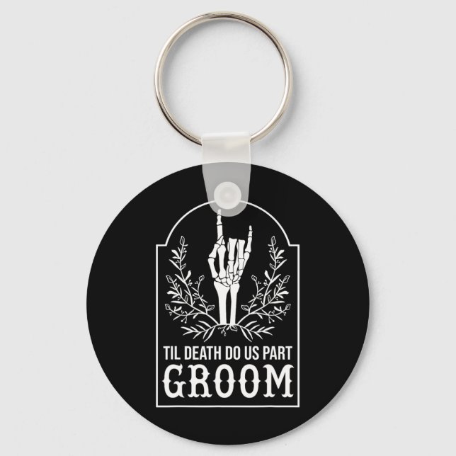 Llavero Novia Novio Mano de Esqueleto Parejas Bodas (Anverso)