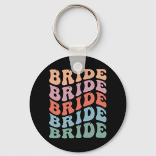 Llavero Novia Retro Groovy Despedida de Soltera Bridal Nov