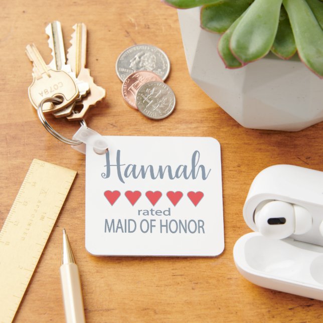 Llavero Novia y Cortejo Nupcial Corazón de Dama de Honor 5 (Escritorio )