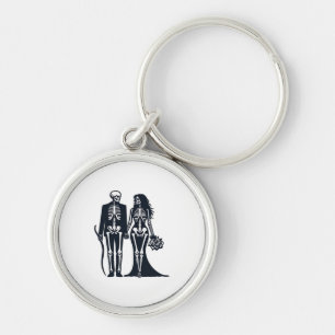 Llavero Novia y Groom del Skeleton gótico - Hasta que la m