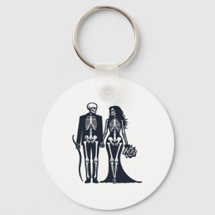 Llavero Novia y Groom del Skeleton gótico - Hasta que la m