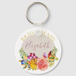 Llavero Noviaria con nombre Floral Bouquet