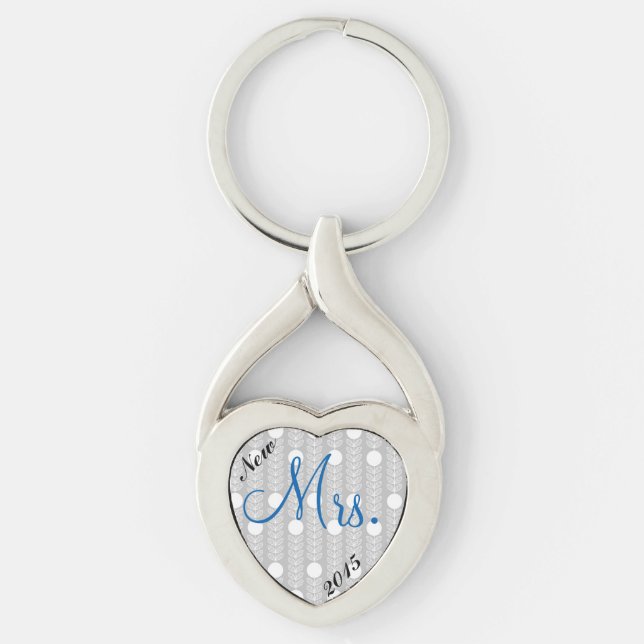Llavero Novias nuevas "Sra." Heart Keychain (Anverso)