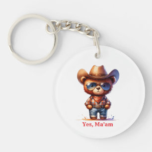 Llavero Novio de libro vaquero Sí señora Collar de bolsa