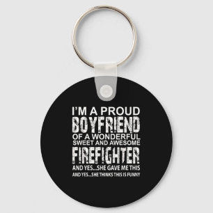 Llavero Novio Orgulloso Divertido De Un Bombero San Valent