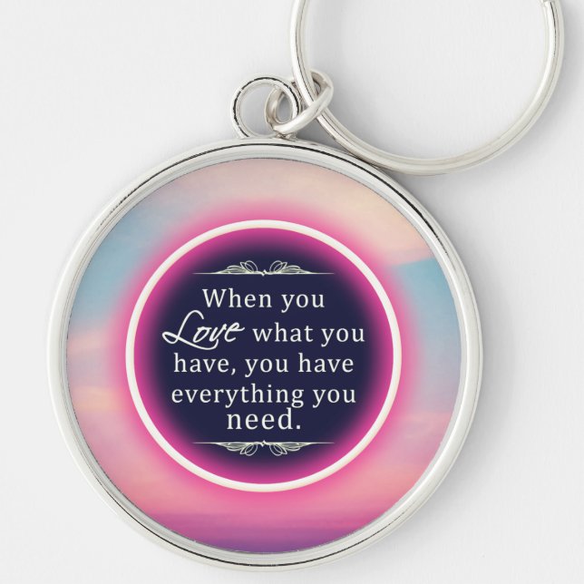 Llavero Nube rosa inspiradora (Frente)