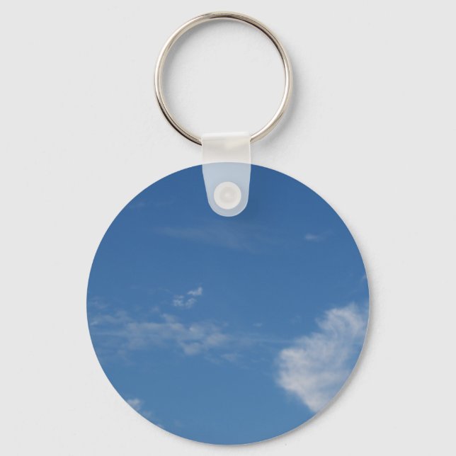 Llavero nubes blancas de cielo azul oscuro (Anverso)