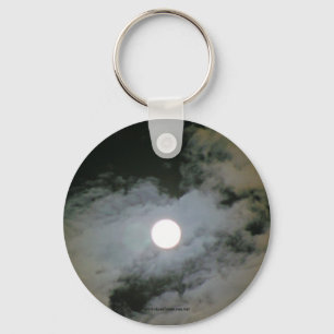 Llavero Nubes de la Luna Llena Naturaleza Foto Keychain Ke