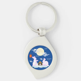 Llavero Nubes de torta lunar en el festival de mediados de