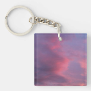 Llavero Nubes Rosadas Azules