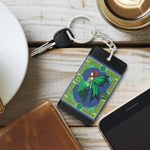 Llavero Nudo celta Trabajo Hada Verde