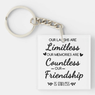 Llavero Nuestra amistad no tiene límites Cita de amistad
