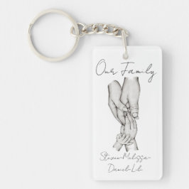 Llavero Nuestra familia personalizada de 4