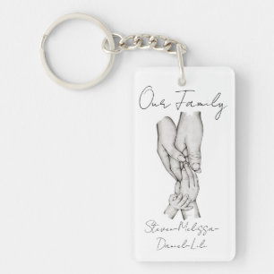 Llavero Nuestra familia personalizada de 4