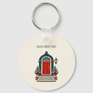 Llavero Nuestra primera llave Puerta roja Nueva casa