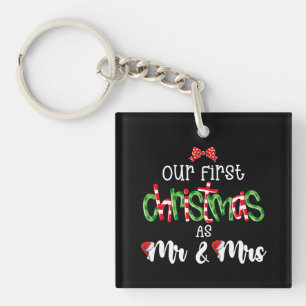 Llavero Nuestra Primera Navidad Como Esposa y Marido Señor