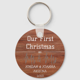 Llavero Nuestra primera Navidad, Sr. y Sra. Newlywoed