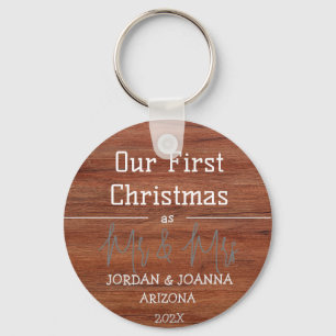 Llavero Nuestra primera Navidad, Sr. y Sra. Newlywoed