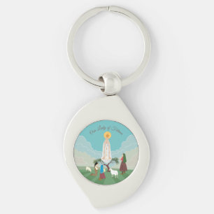 Llavero Nuestra Señora de Fátima y los tres pastores