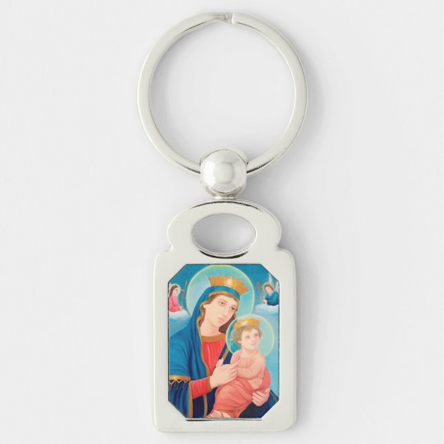 Llavero Nuestra Señora de la Perpetua Ayuda Católica (Anverso)