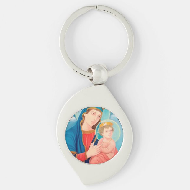 Llavero Nuestra Señora de la Perpetua Ayuda Católica (Anverso)