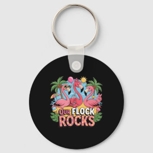 Llavero Nuestras rocas de rebaño Flamingo vacaciones de ve