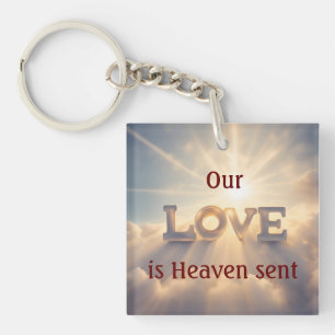 Llavero Nuestro amor es el cielo enviado