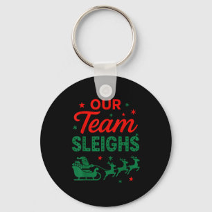 Llavero Nuestro Equipo Arrastra la Navidad Equipo de Traba