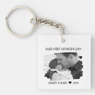 Llavero Nuestro Primer Día De Los Padres: Nuevo Papá Y F