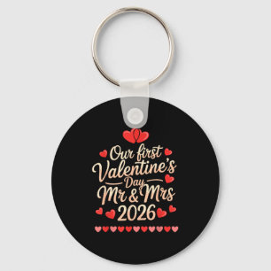 Llavero Nuestro Primer Día de San Valentín como Señor y Se