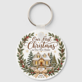 Llavero Nuestro Primer Navidad en Nuestra Nueva Casa Adorn