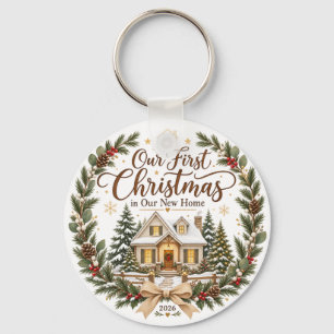 Llavero Nuestro Primer Navidad en Nuestra Nueva Casa Adorn