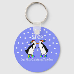 Llavero Nuestro primer navidad juntos 2009 (pingüinos de