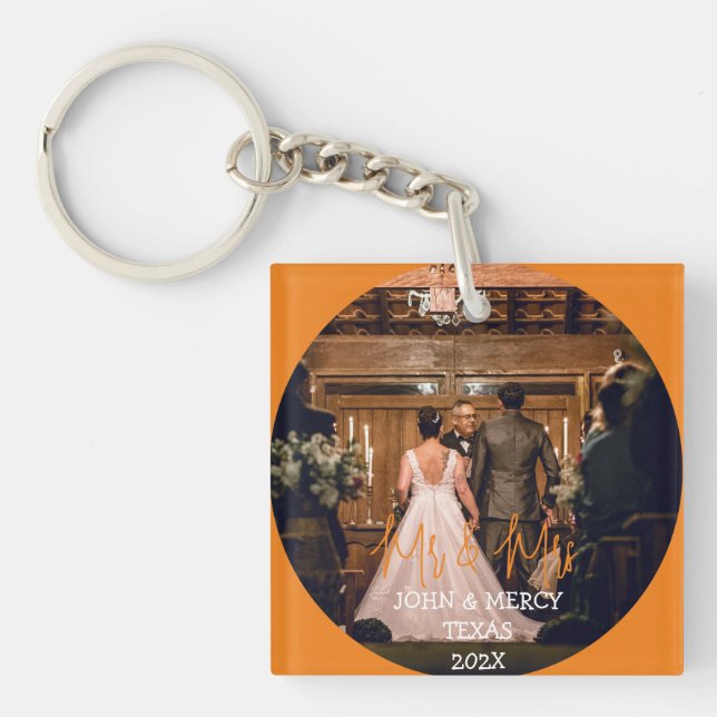 Llavero Nuestro primer Sr. de Navidad y la Sra. newlywoed  (Frente)