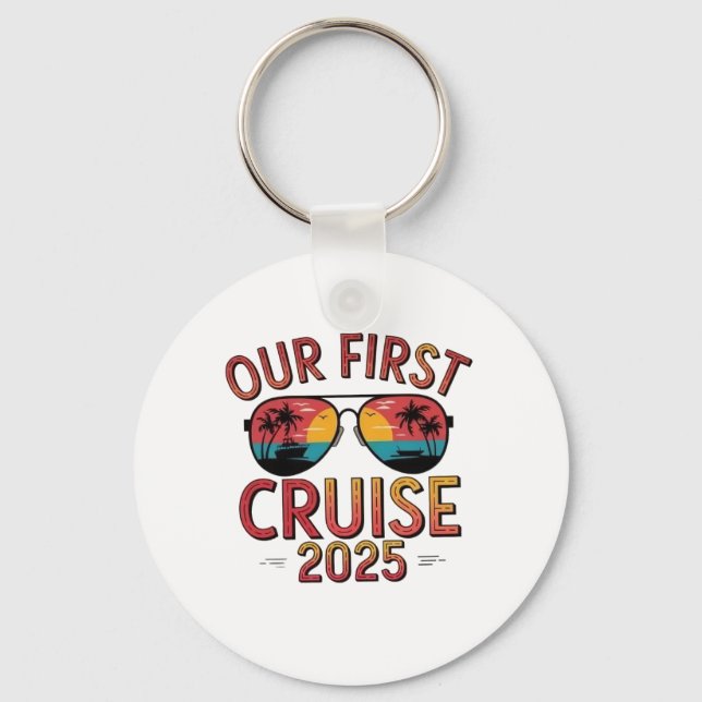 Llavero Nuestro primer viaje en crucero 2025 coincidiendo (Anverso)